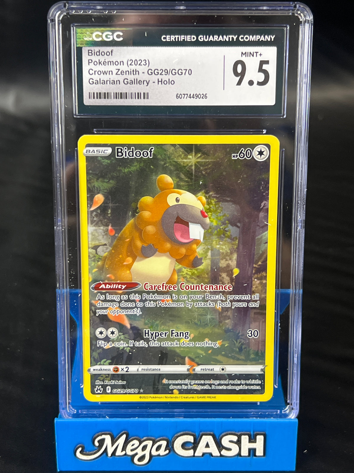 CGC 9.5 Bidoof GG29/GG70 Crown Zenith