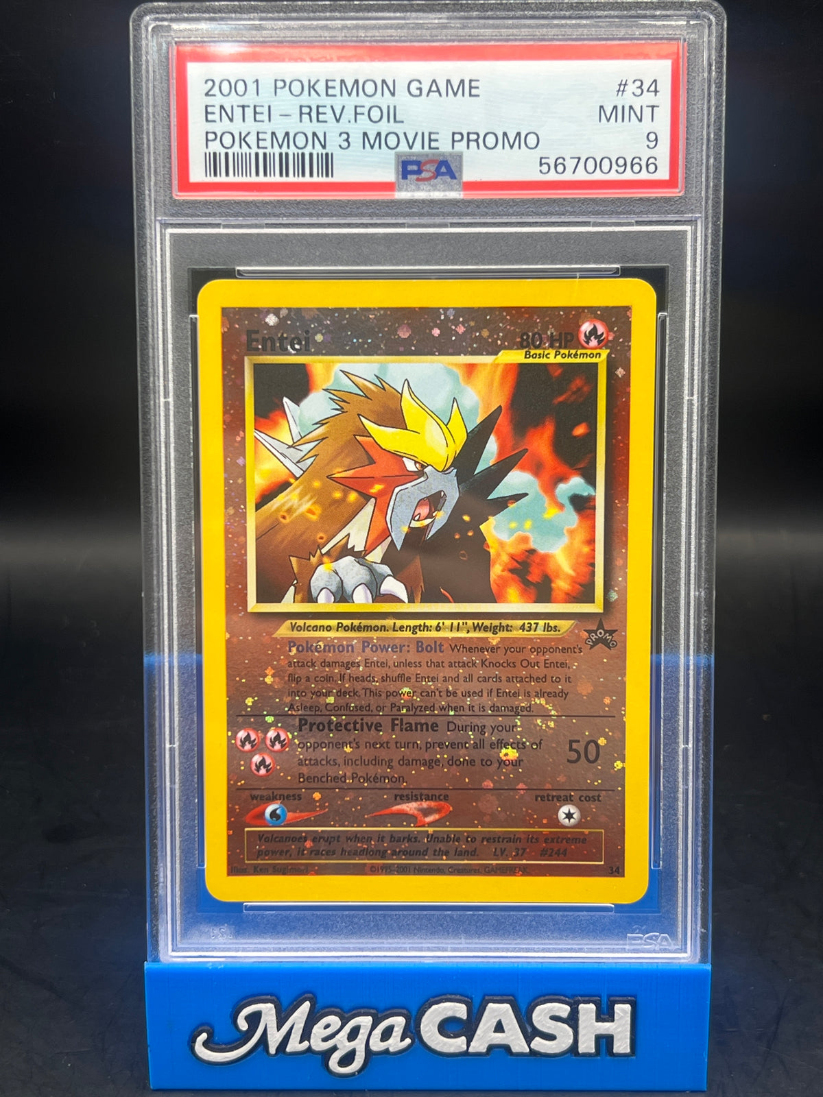 PSA 9 Entei Rev Black Star Promo 34