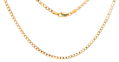 9ct Yellow Gold Classic Flat Curb Link Chain