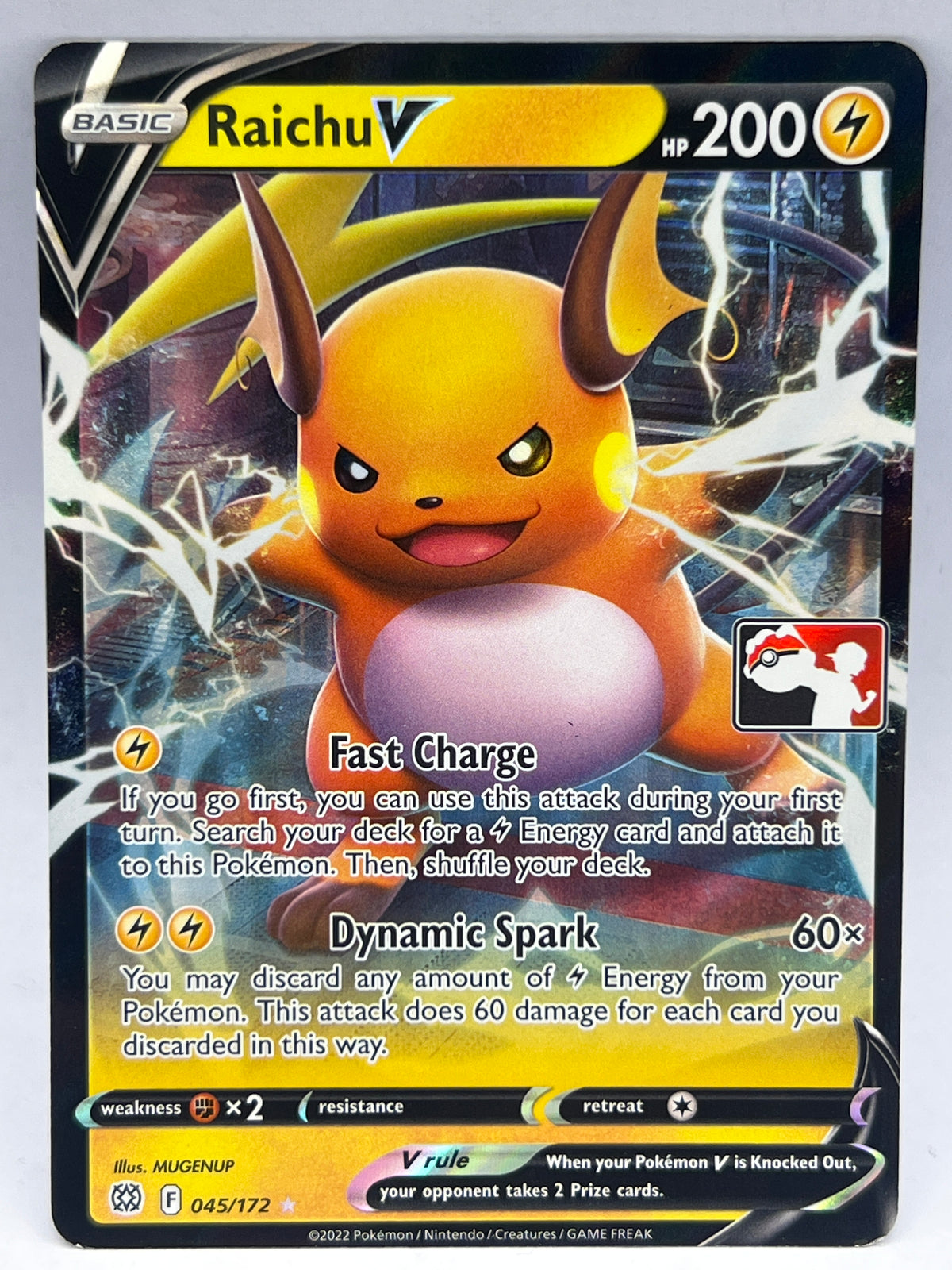 Pokémon - Raichu V 045/173 Brilliant Stars Play Stamp