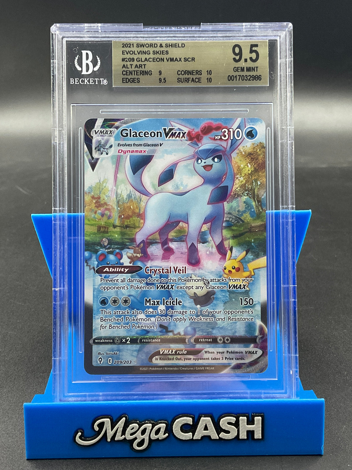 BGS 9.5 Glaceon VMAX 209/203 Evolving Skies