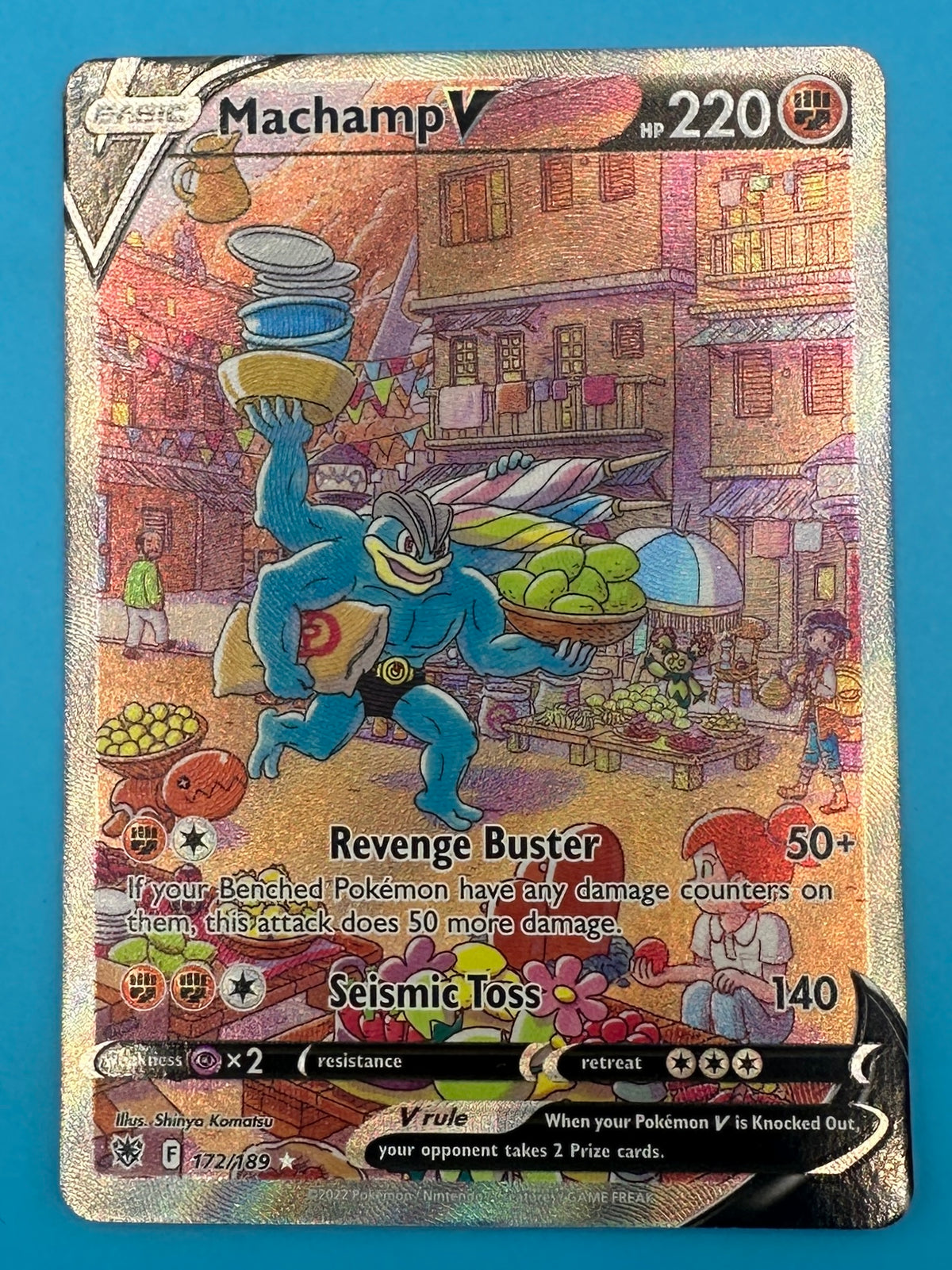 Pokémon 2022 Machamp V Alt Art 172/189- Astral Radiance