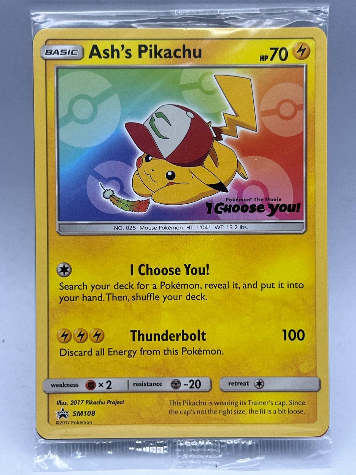 Pokémon- Ash’s Pikachu SM108 Sealed