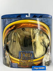 Toy Biz LOTR The White Wizards Gandalf / Saruman Action Figure Set