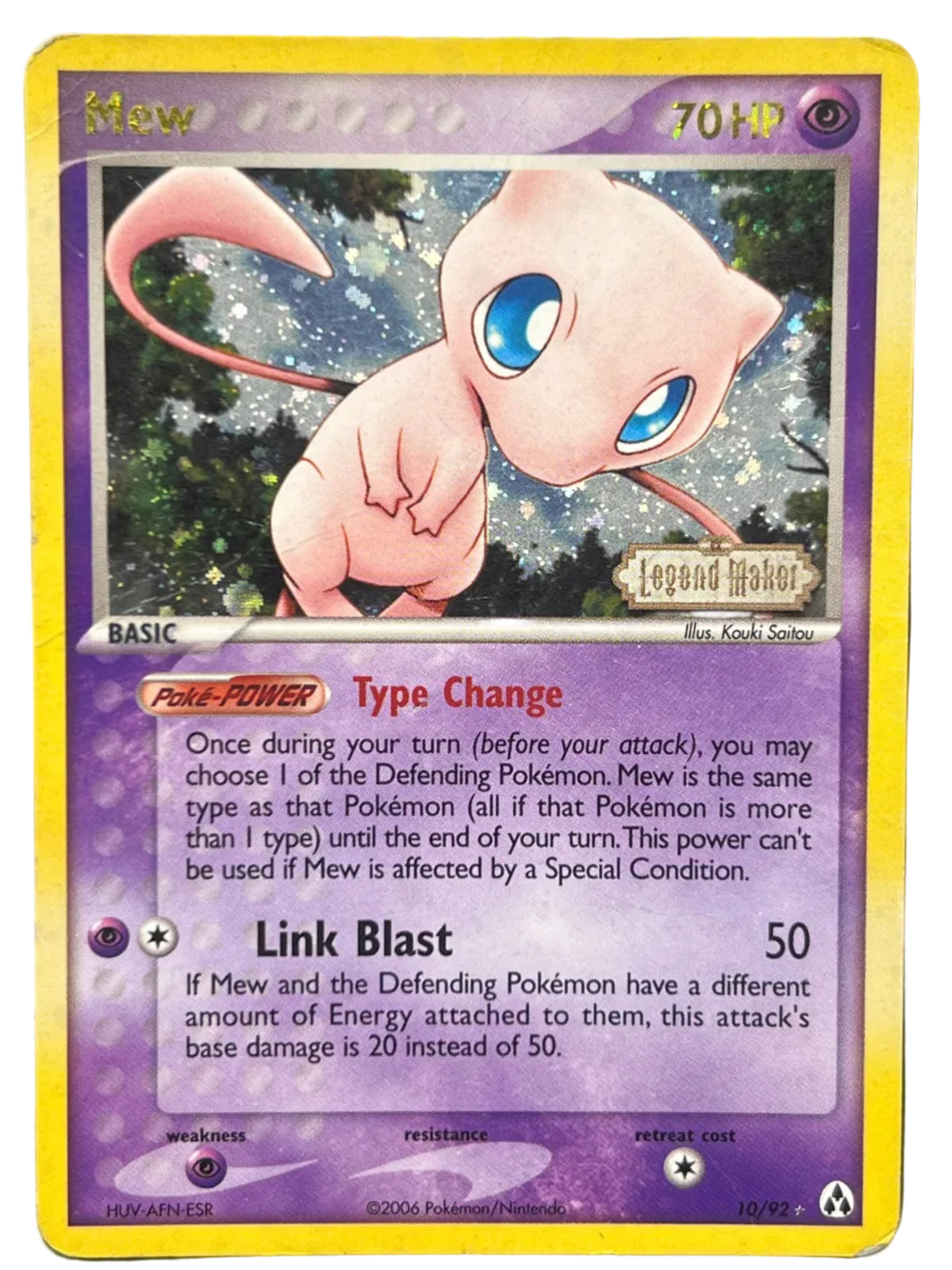 Pokémon - Mew 10/92 Holo Legend Maker Stamp