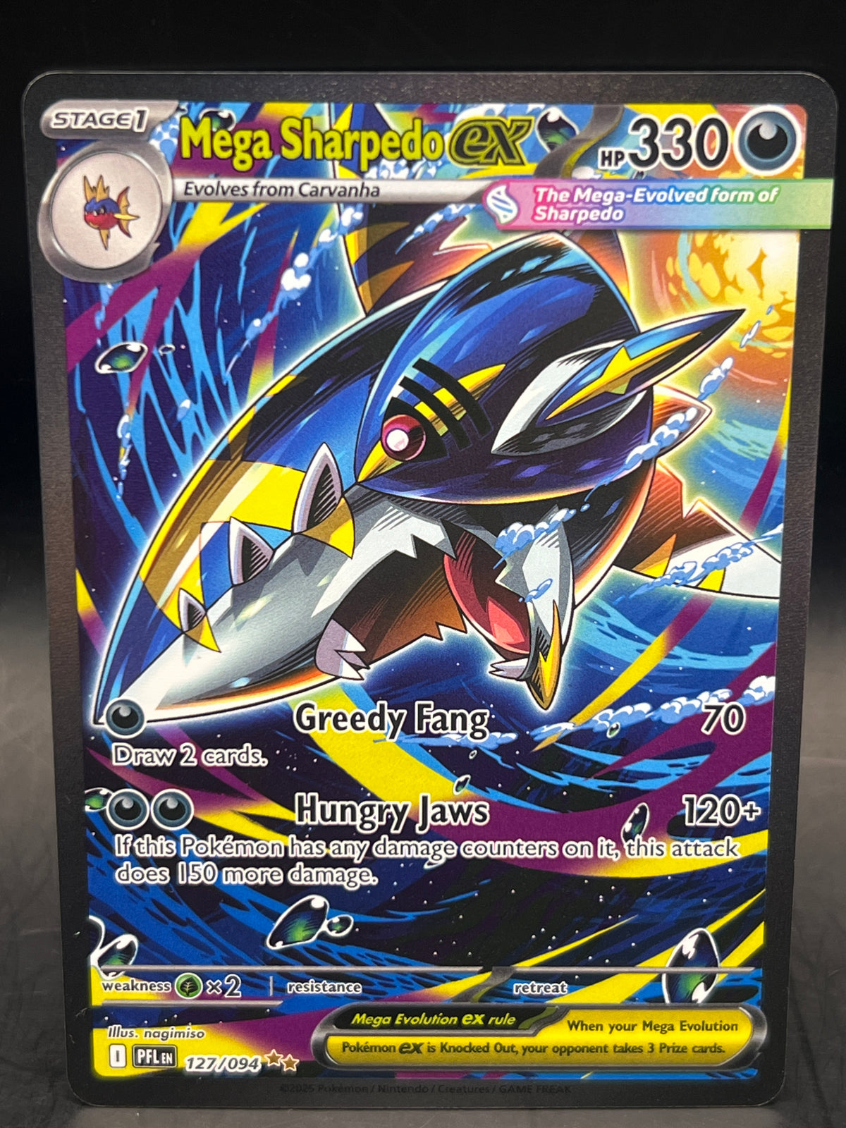 Mega Sharpedo Ex 127/094 Phantasmal Flames