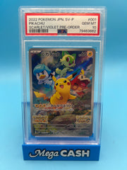 PSA 10 JPN PIKACHU S&V PRE ORDER PROMO 001/SV-P