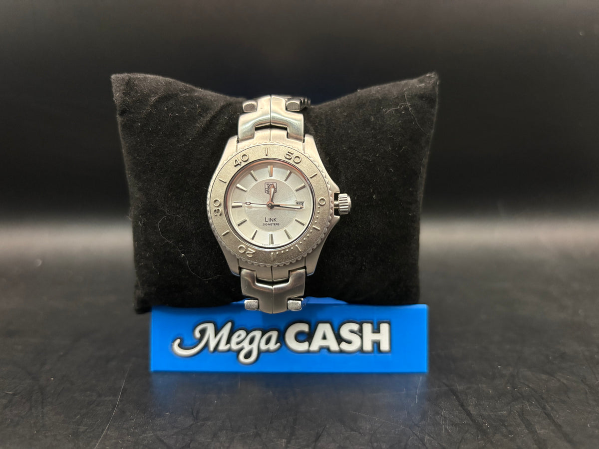 TAG HEUER LADIES QUARTZ MOVEMENT DATE COMPLICATION ALL STAINLESS STEEL WATCH - REPLICA 774A-L - DAMAGED CROWN