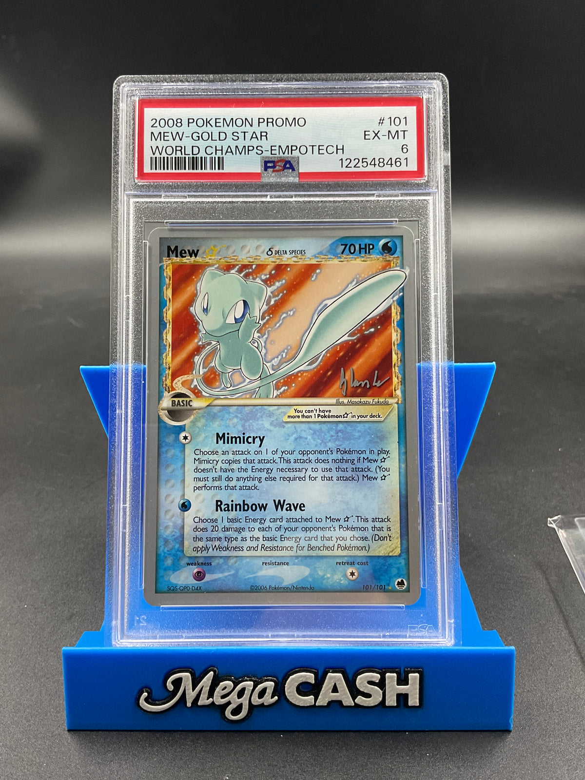 PSA 6 Mew Gold Star 101/101 World Championship 2006