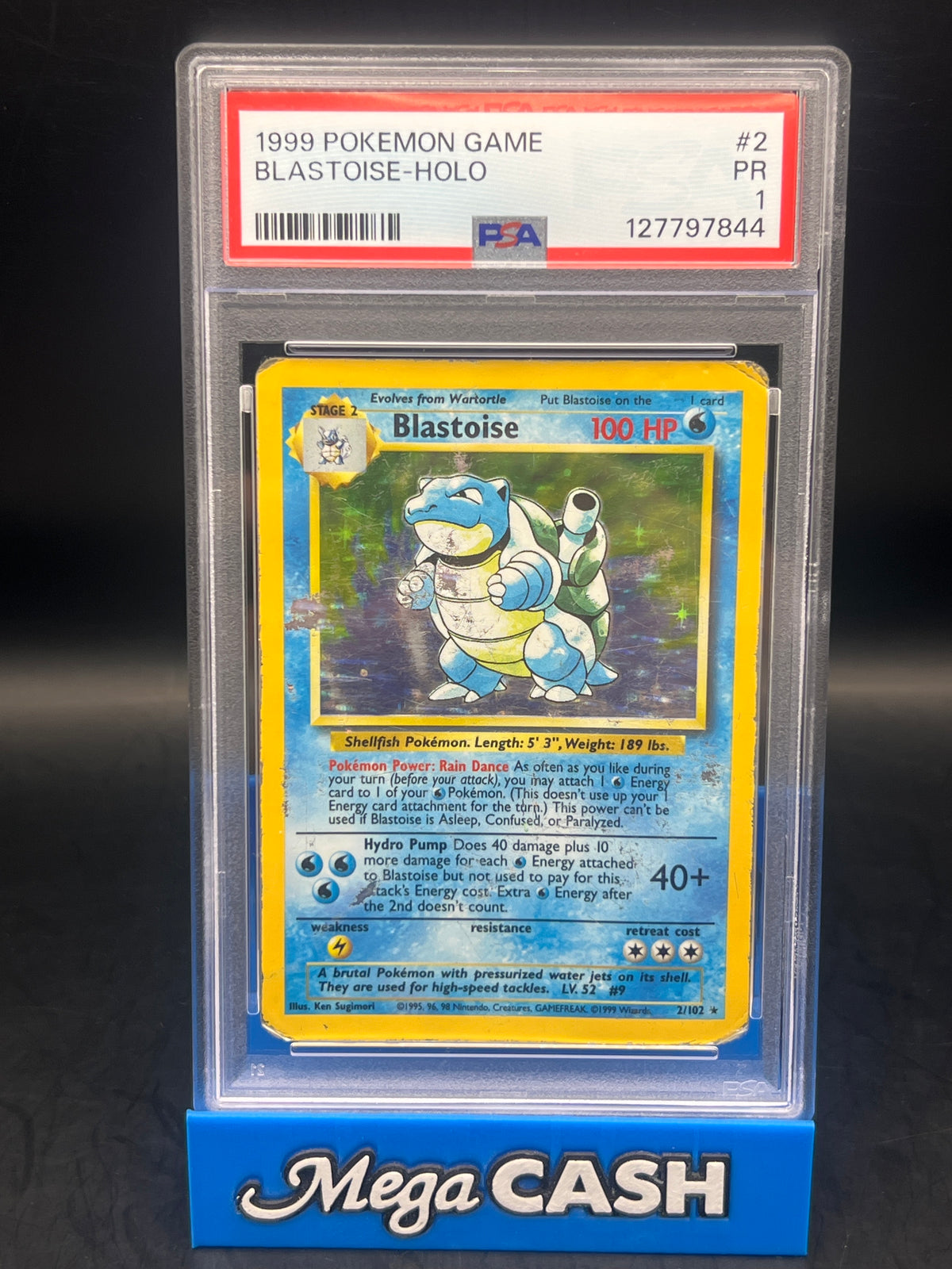 PSA 1 Blastoise Holo 2/102 Base Set Unlimited