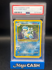 PSA 1 Blastoise Holo 2/102 Base Set Unlimited