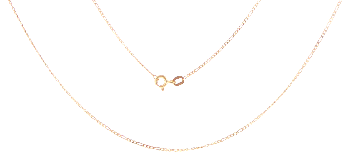 9ct Yellow Gold Figaro 3:1 Link Chain Necklace