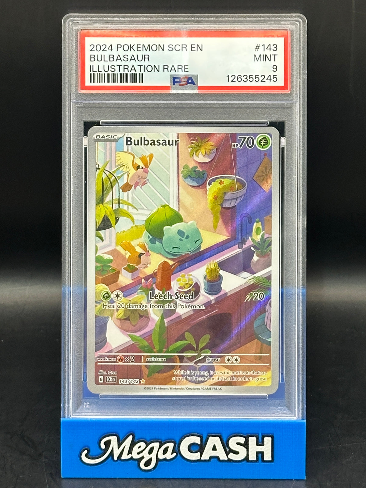 PSA 9 Bulbasaur - Stellar Crown - 143/142