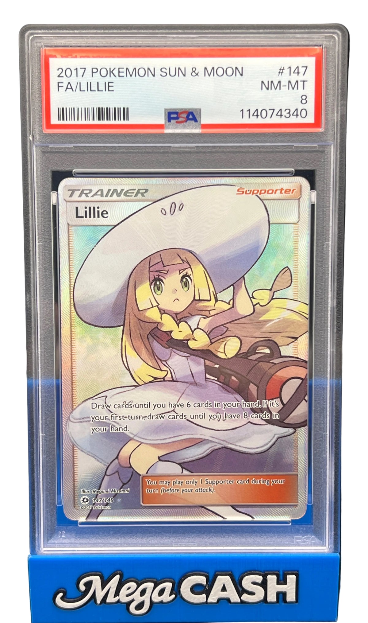 Pokémon - PSA 9 Lillie 147/149 Sun & Moon Base