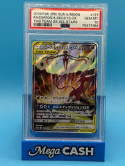 Espeon & Deoxys Alt Art - Tag Team GX All Stars - PSA GEM MT 10