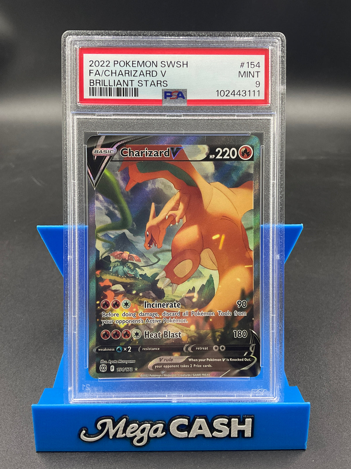 PSA 9 Charizard V 154/172 Brilliant Stars