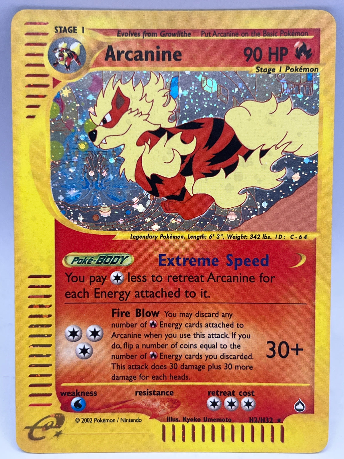 Pokémon - Arcanine H2/H32 Aquapolis