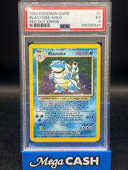 PSA 5 Blastoise Holo 2/102 Red Dot Error