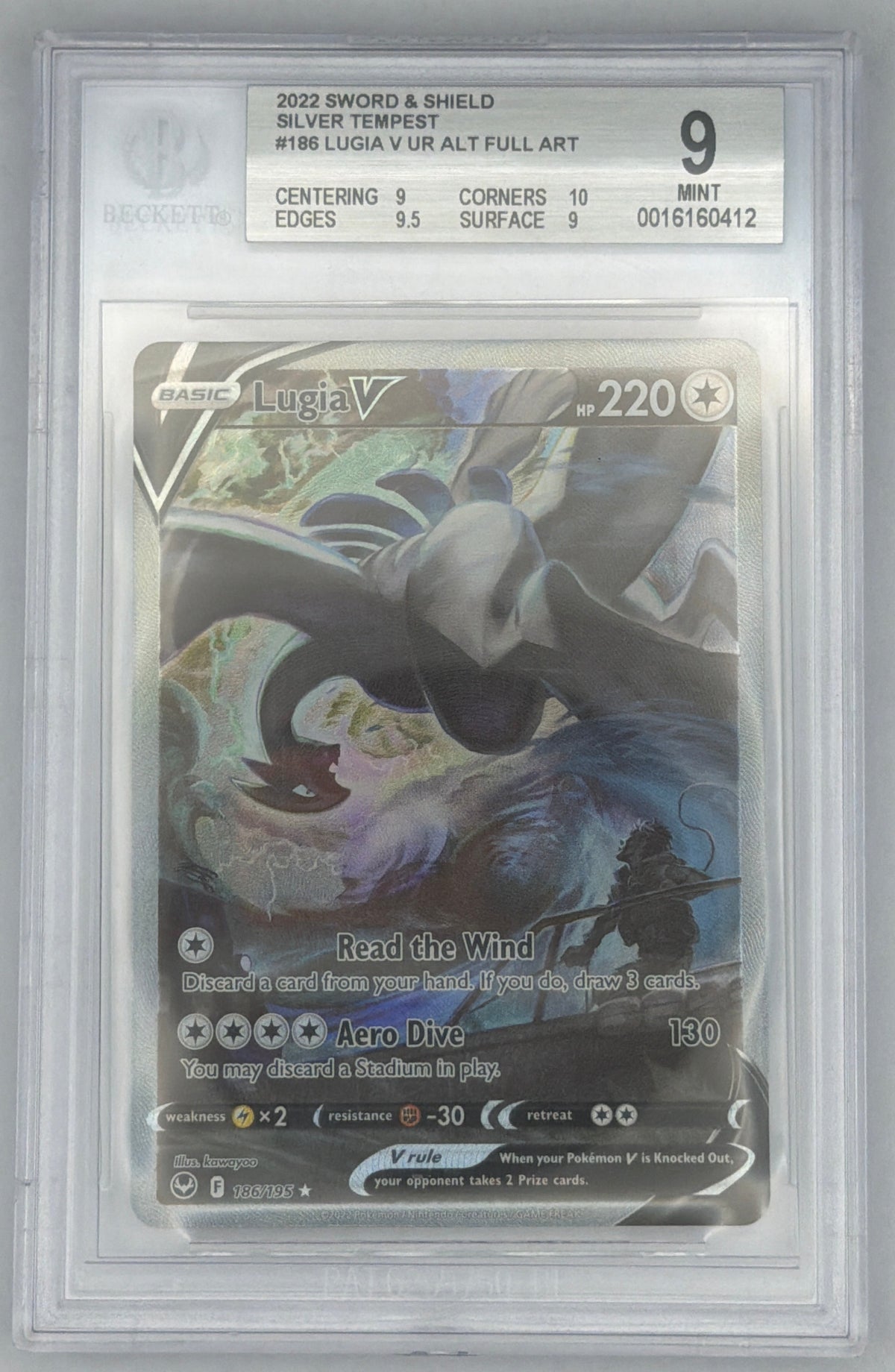 Pokemon- Lugia V 186/195 BGS 9