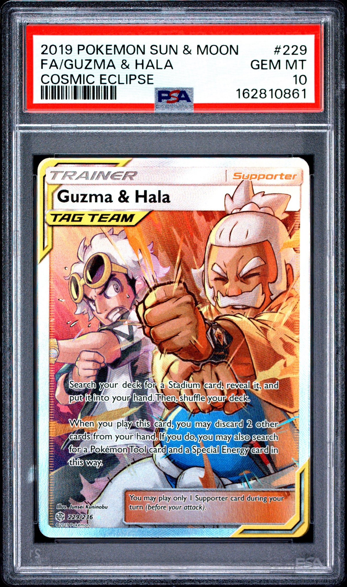 Pokémon - PSA 10 Guzma & Hala 229/236