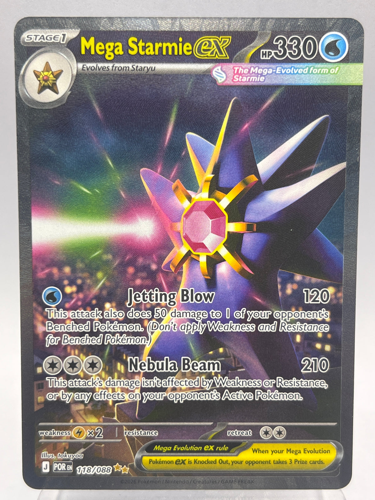 Pokémon - Mega Starmie Ex 118/088 Perfect Order