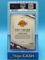 2021 Panini LeBron James Spellbound “E” Gold 08/10 - PSA 10