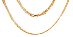 18ct Yellow Gold Byzantine Interlocking Chain Necklace