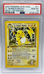Pokémon - LT. Surge’s Raichu 11/132 1ST Edition Gym Challenge PSA 10