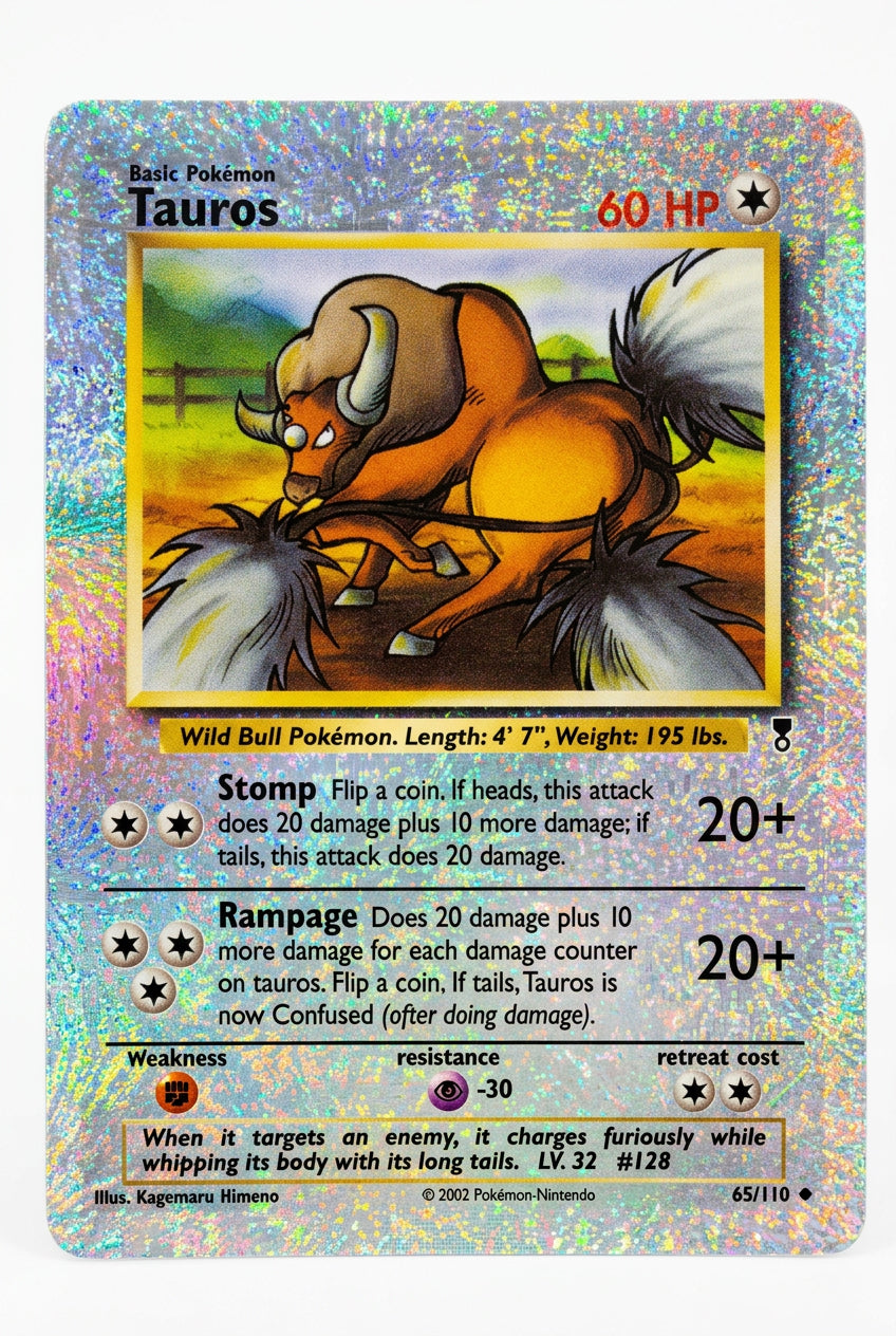 Pokemon- Tauros 65/110 Rev Holo          Legendary Collection