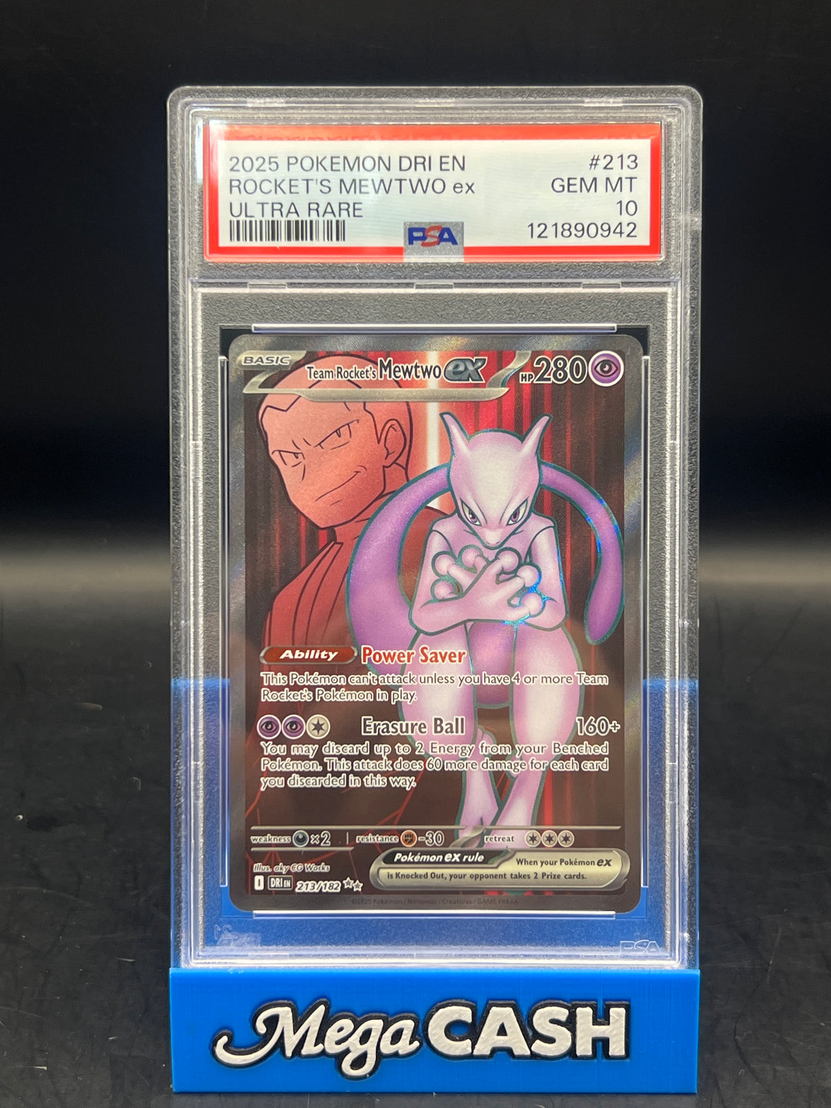 PSA 10 Team Rocket’s Mewtwo EX 213/182
