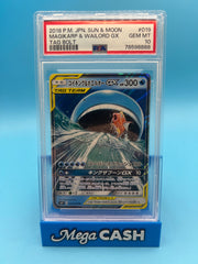 PSA 10 JPN MAGIKARP & WAILORD GX TAG TEAM 019/095