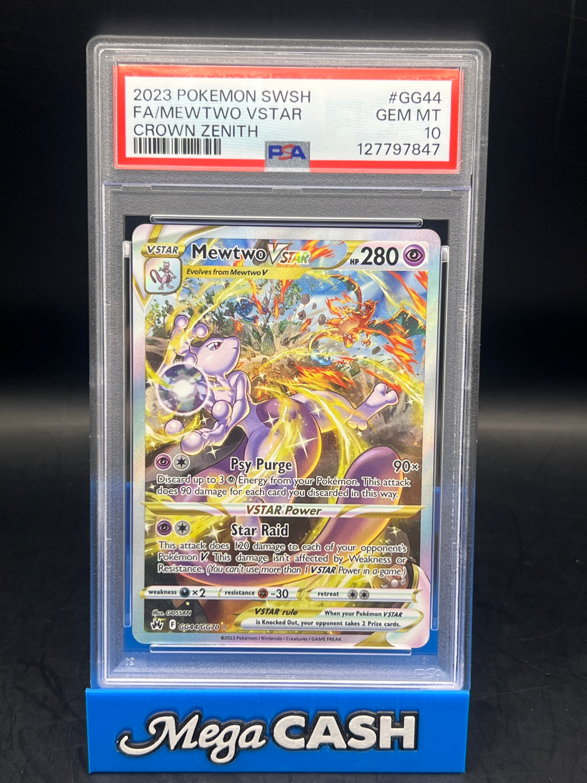 PSA 10 Mewtwo Vstar  GG44/GG70 Crown Zenith