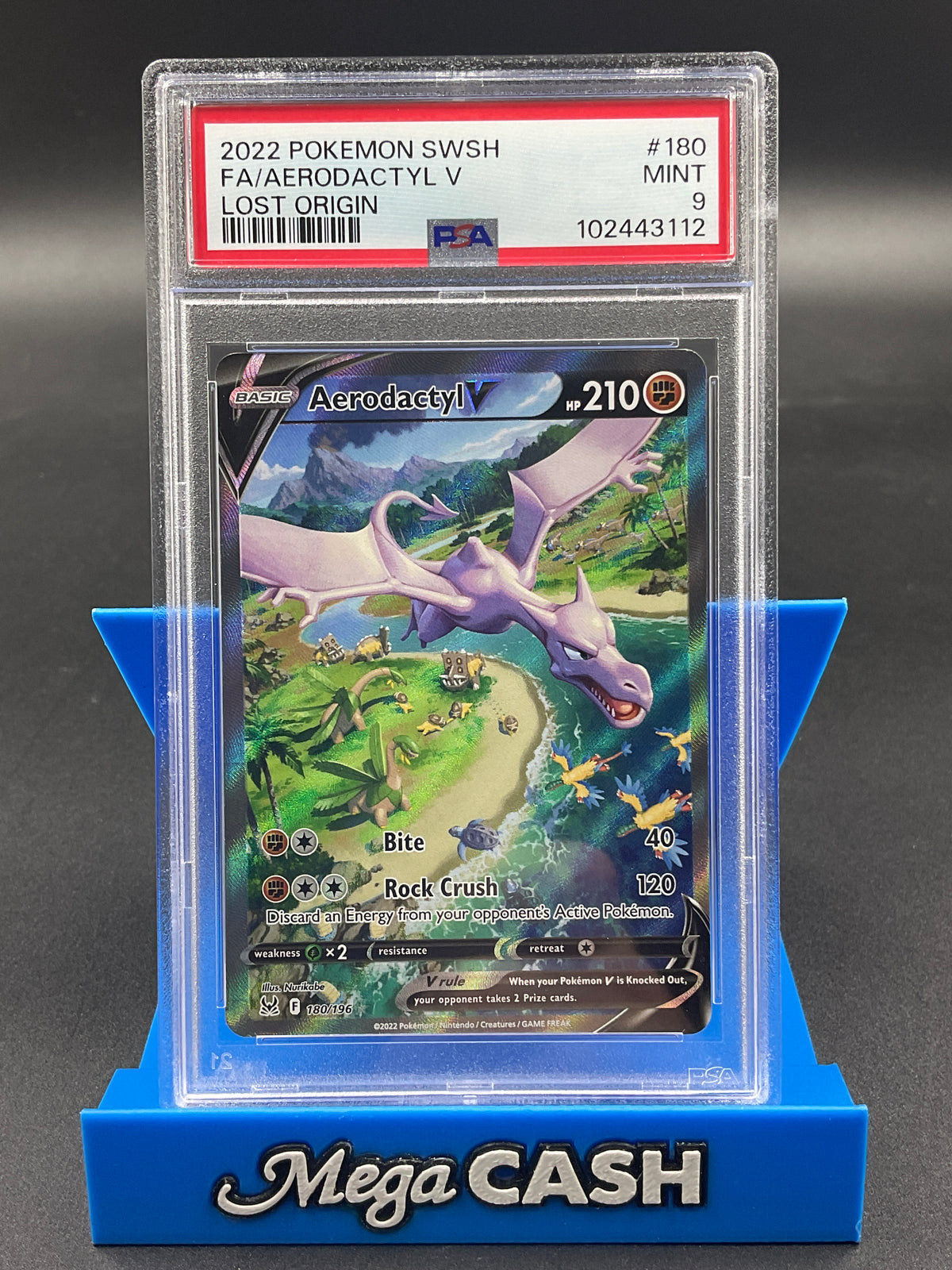 PSA 9 Aerodactyl V 180/196 Lost Origin