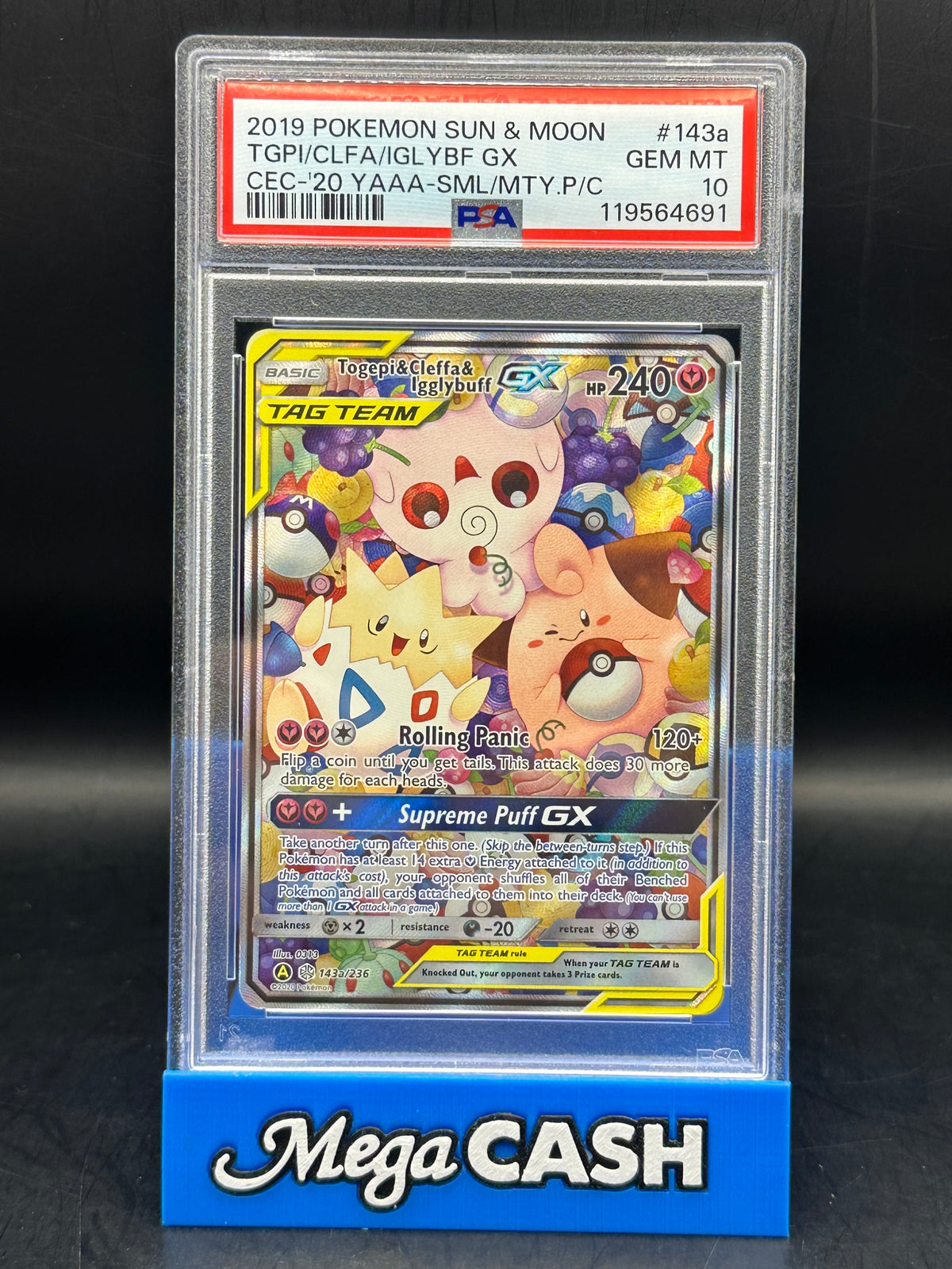 PSA 10 Togepi & Cleffa & Igglybuff - Cosmic Eclipse Promo - 143a/236