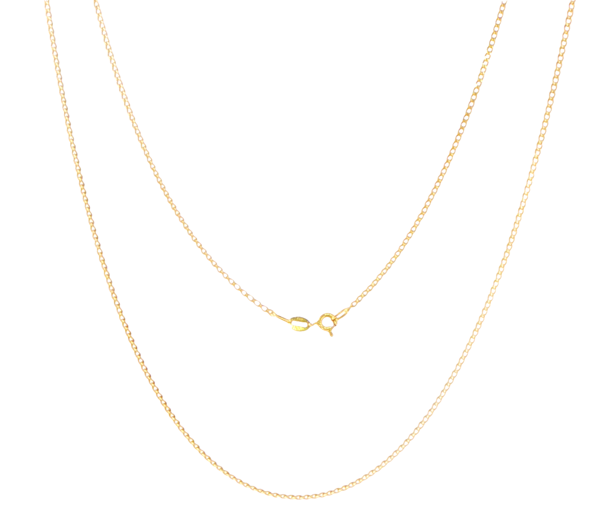 18ct Yellow Gold Classic Curb Chain Necklace