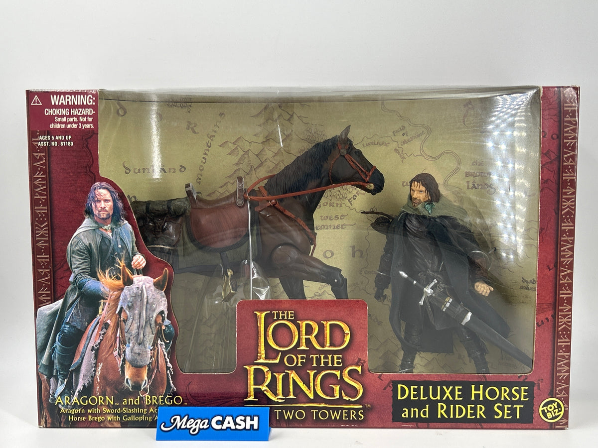 Toy Boz Aragorn & Brego LOTR The Two Towers Deluxe Horse & Rider Figure Set