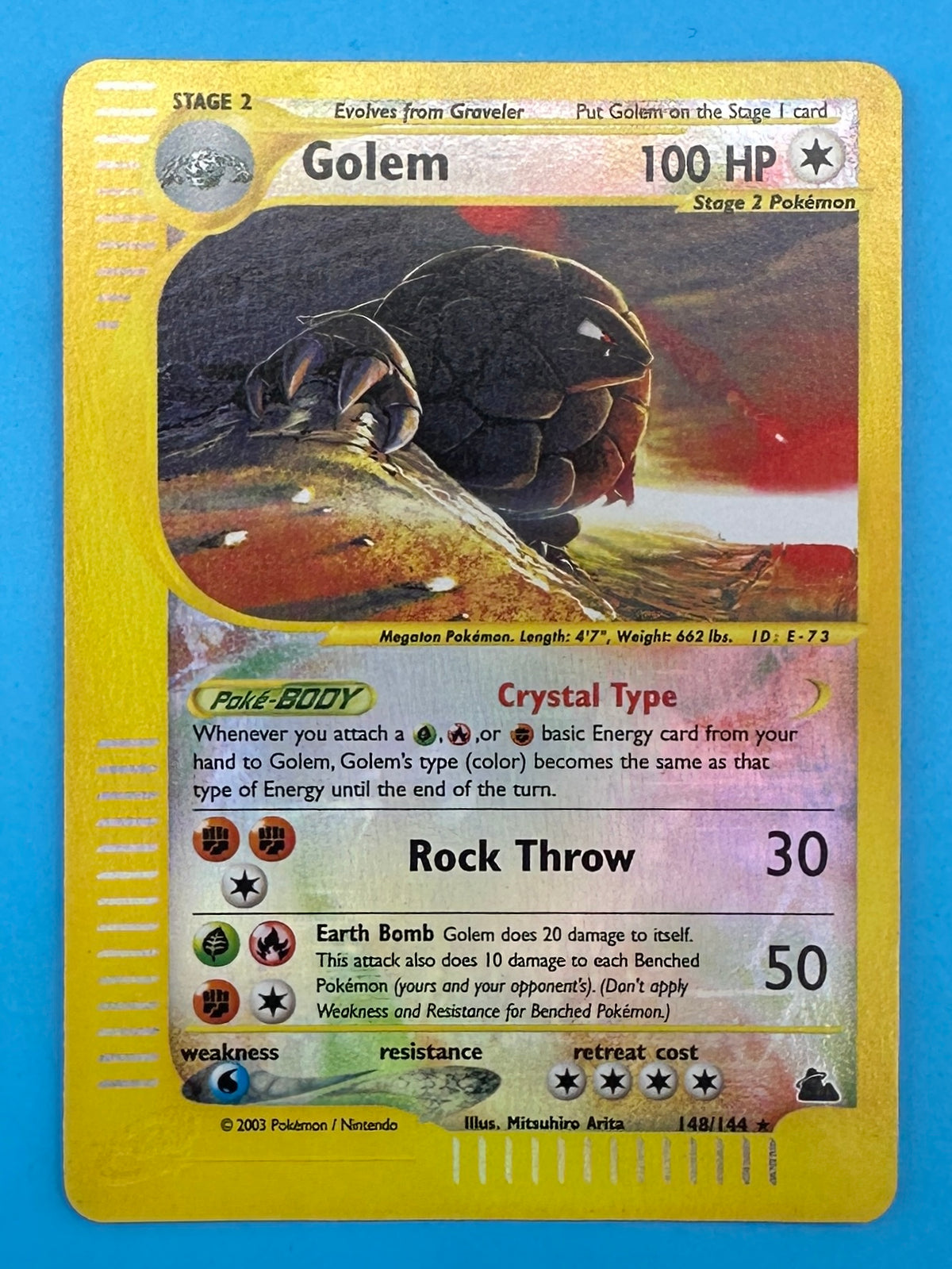 Golem Crystal Reverse Holo - Skyridge MINT