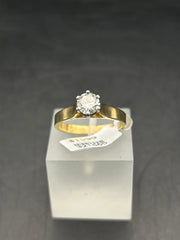 Ladies 18ct Gold 0.61ct Diamond Ring Size Q / 8.5 US