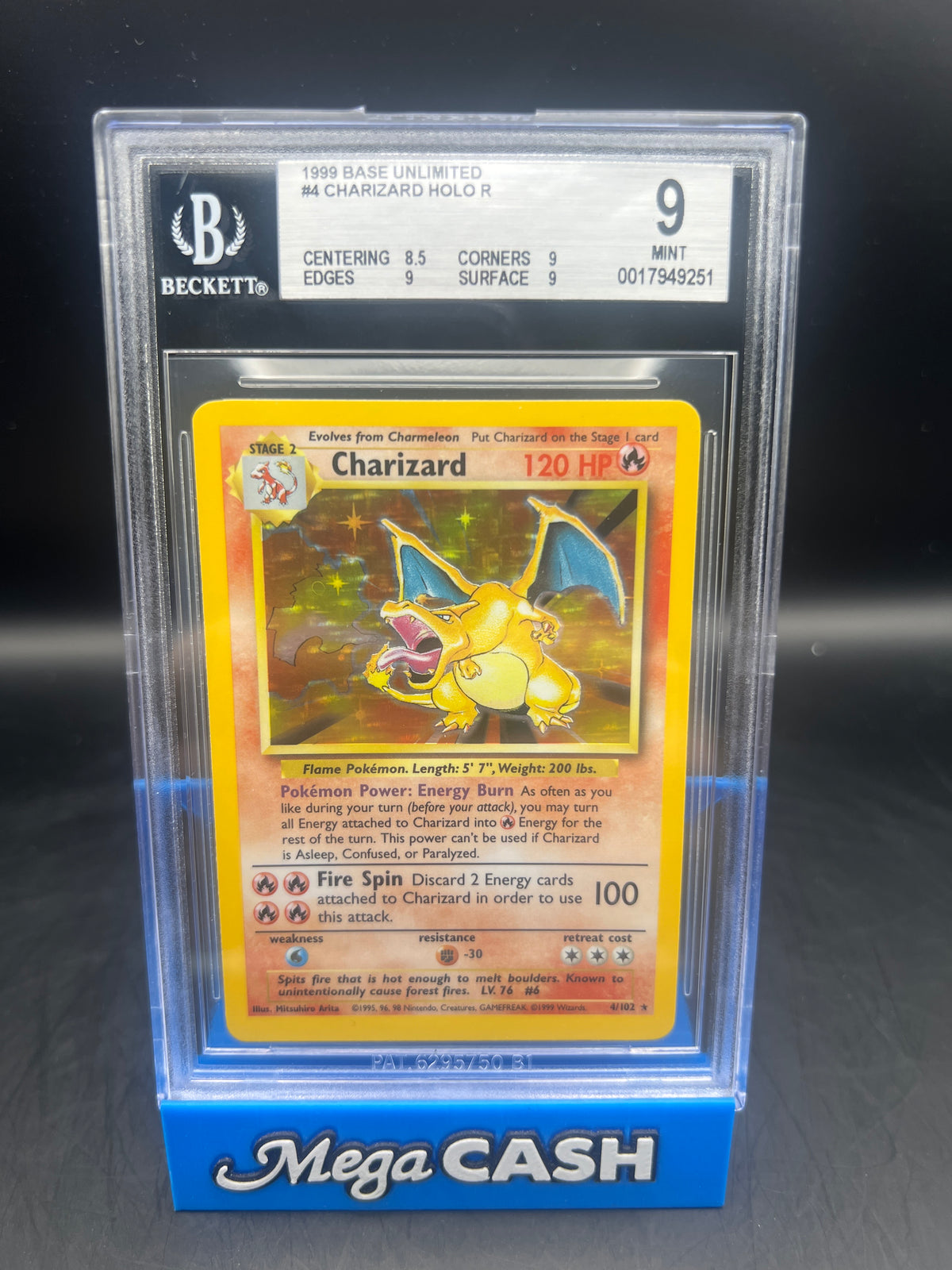 BGS 9 CHARIZARD HOLO 4/102