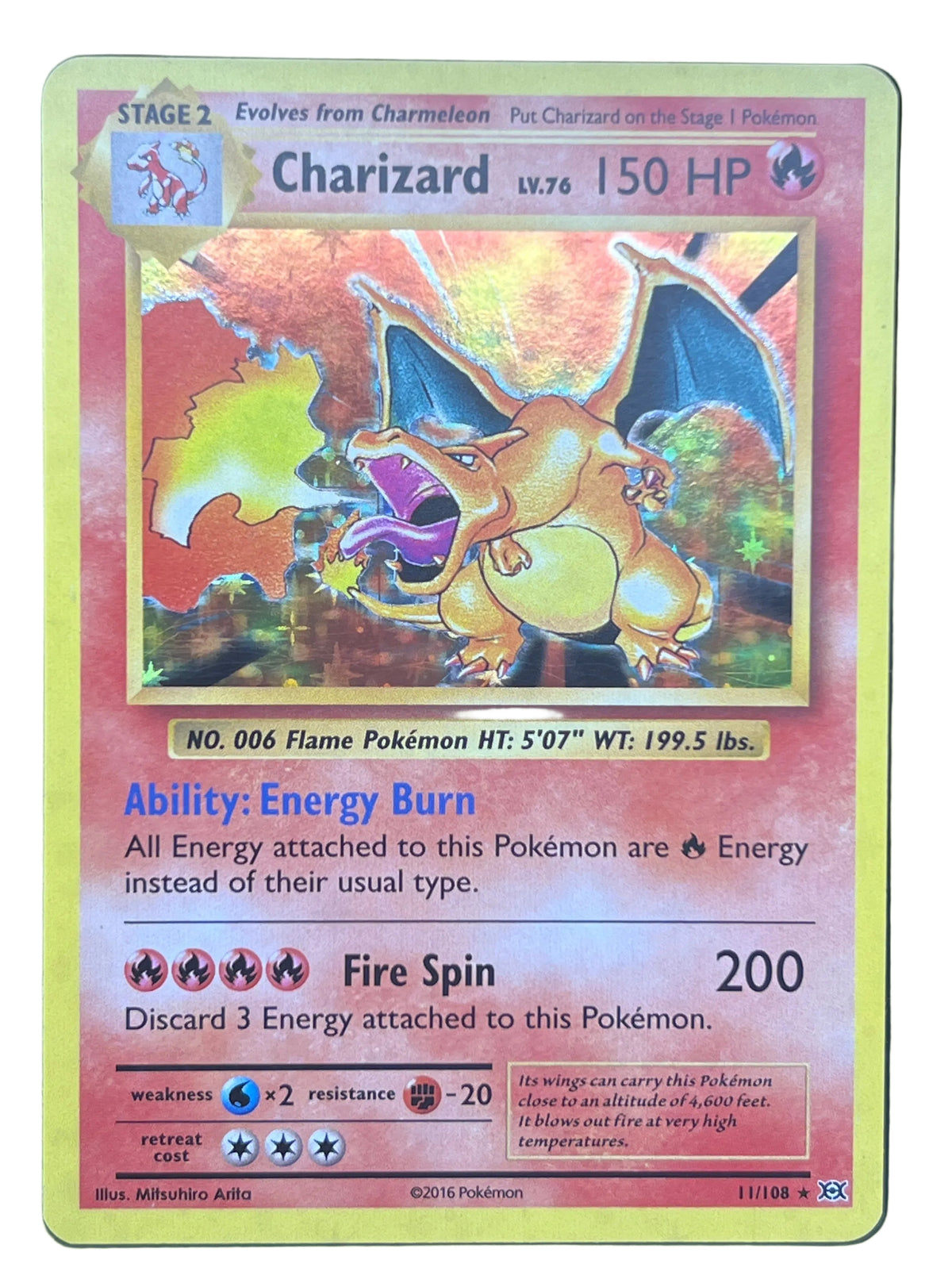 Pokemon - CHARIZARD HOLO 11/108 XY EVOLUTIONS