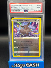 PSA 9 Radiant Eevee SWSH230 Pokemon Go Radiant Collection Box Promo