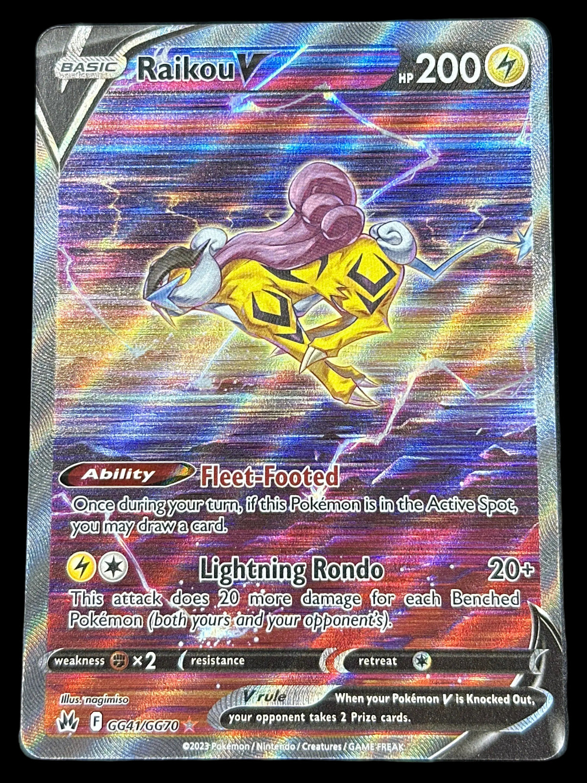 Pokemon - Raikou V GG41/GG70 Crown Zenith Sword & Shield