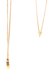 9ct Yellow Gold Diamond Open Circle Pendant Necklace