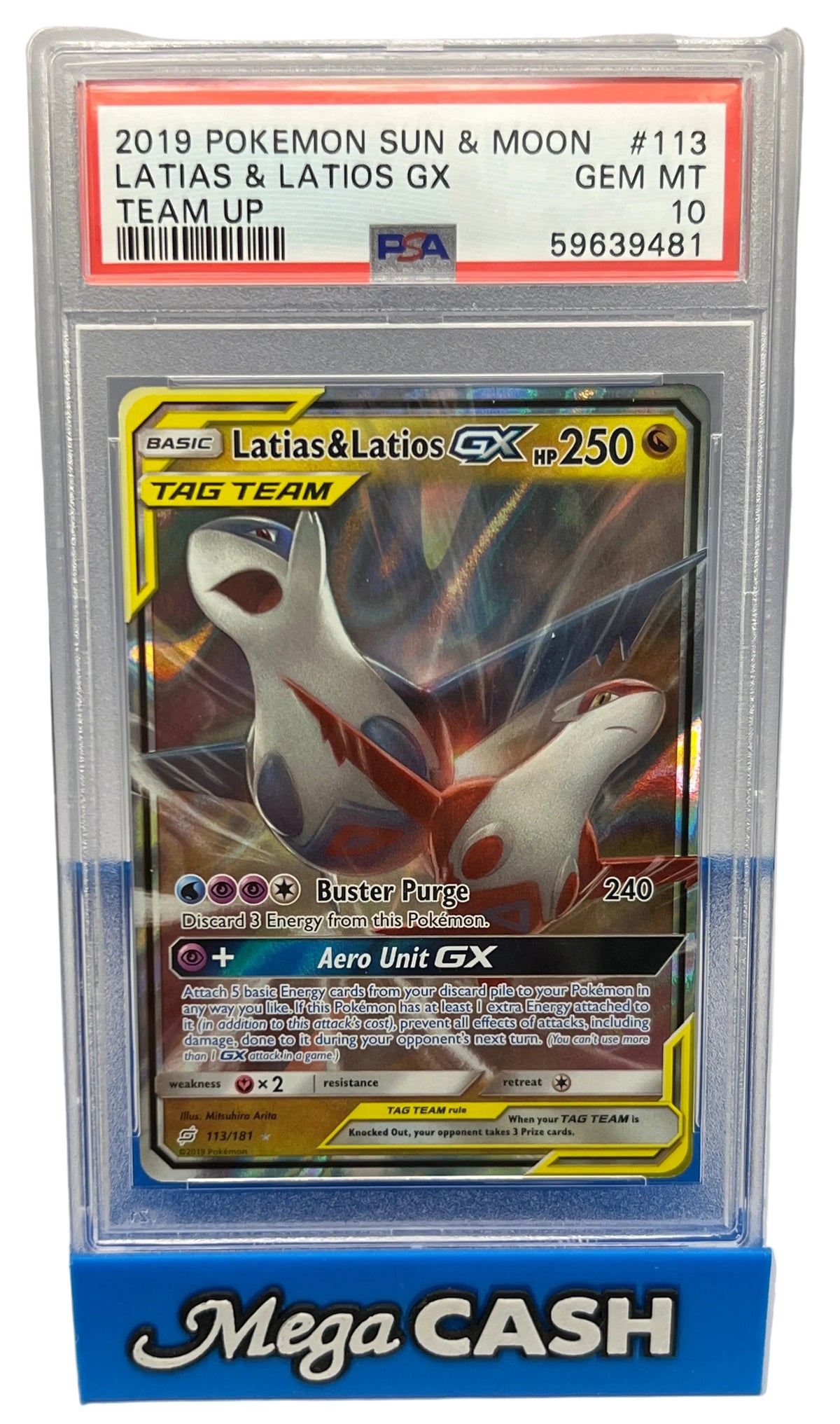Pokemon - Latias & Latios GX PSA 10 Team Up Sun & Moon