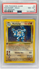 Pokémon - Machamp Holo 8/102 1ST Edition Base Set Theme Deck PSA 8