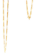 18ct Yellow Gold Alternating Fancy Link Chain Necklace