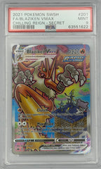 Pokemon PSA 9 Blaziken VMAX 201/198 Chilling Reign Secret