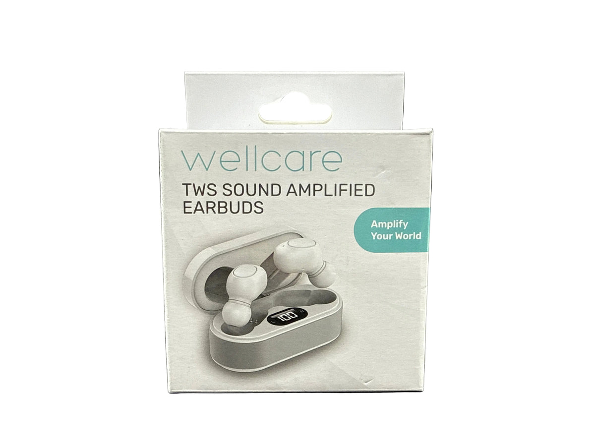 WellCare TWS Sound Amplified Earbuds - White