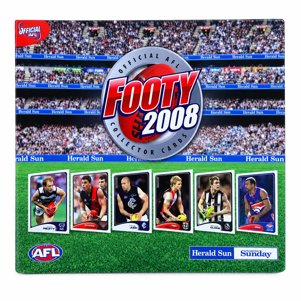 AFL 2008 Footy Collection Cards 192 Cards + Folder