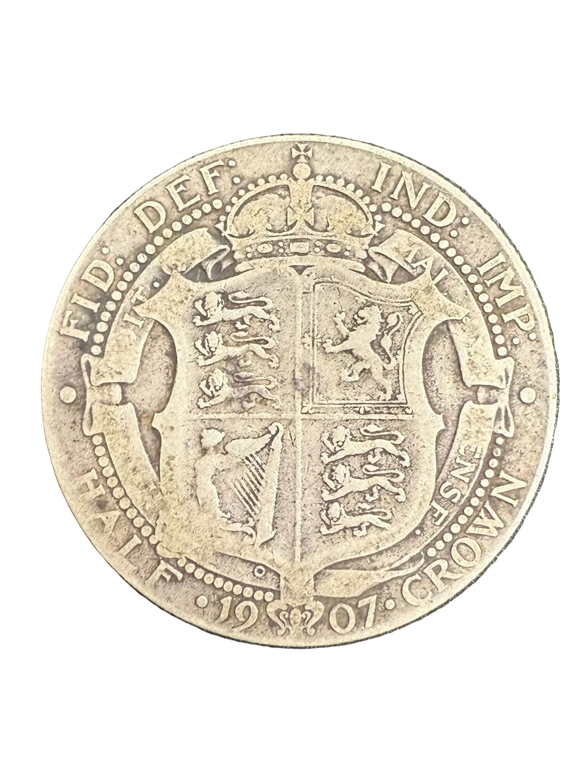 1907 Half Crown Great Britain King Edward Coin